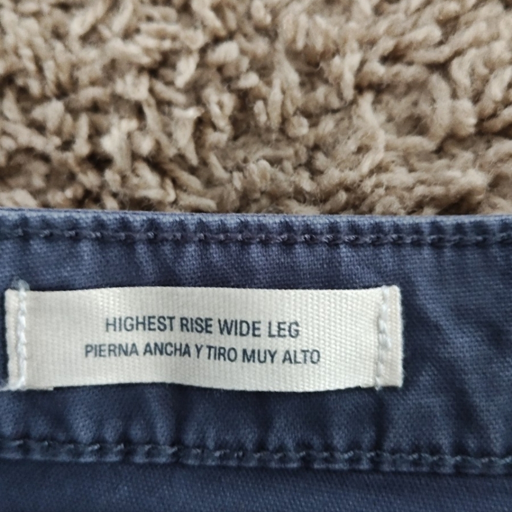 New Women Cargo Straight Leg Pants Size 8 Navy Universal Thread High Rise Vintag - Picture 5 of 9